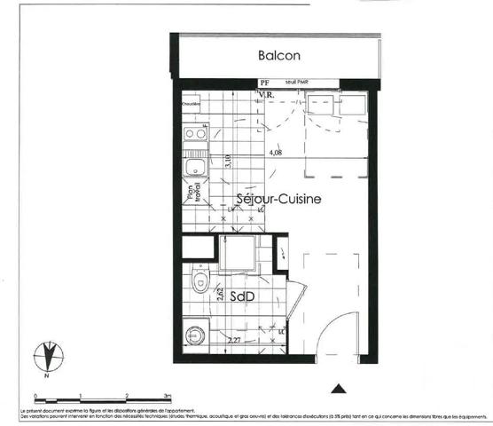 Appartement Studio à vendre  1 pièce - 22,35 m 2   WASQUEHAL  - 59