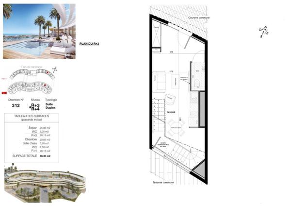 Le haut de gamme s'invite dans ce Duplex de plus de 56 m² au sein du village naturiste du Cap d'Agde