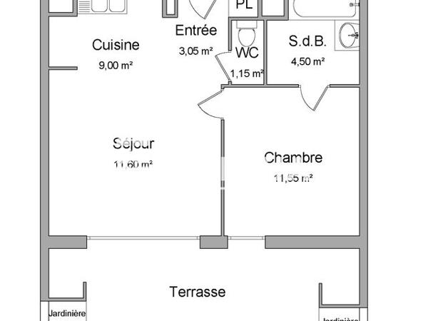 Location Appartement 2 pièces 40.9 m² - 300 CHEMIN DE SORIECH Lattes 34970