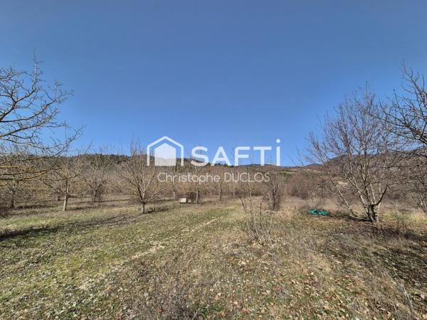Terrain constructible sur parcelle agricole.