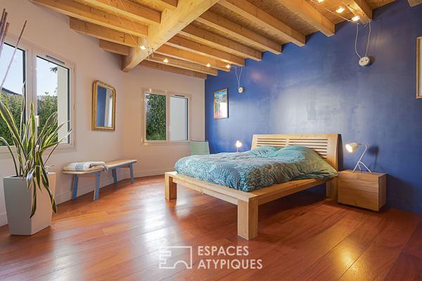 Villa contemporaine avec piscine proche du lac et de la frontière Suisse.