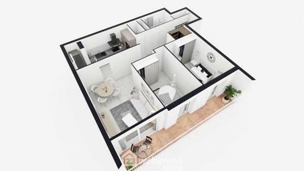 Appartement 57 m² à Marseille 13008