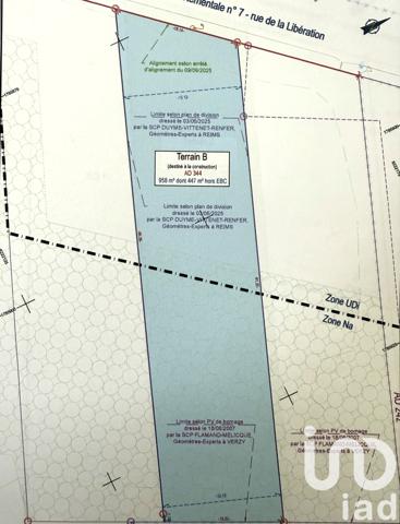 Terrain à vendre 958 m² Prunay