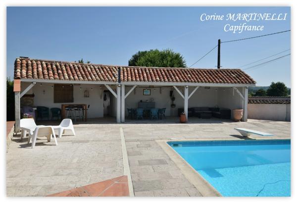 Maison 194 m² avec piscine, 4 chambres à 10 mn de Castelculier