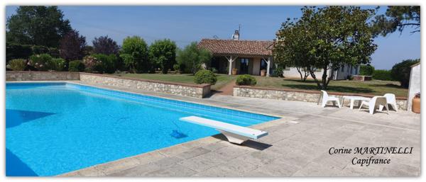 Maison 194 m² avec piscine, 4 chambres à 10 mn de Castelculier