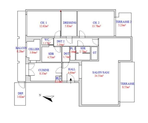 Appartement 4 pièces - 96 m² Exclusivité efficity