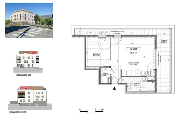 Appartement 2 pièces - 49 m²