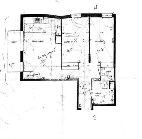 Appartement à vendre 3 pièces 62 m² Saint-Denis