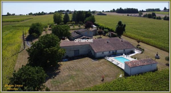 grande maison + gite à vendre 10 pièces Proche de BARBEZIEUX SAINT HILAIRE (16)