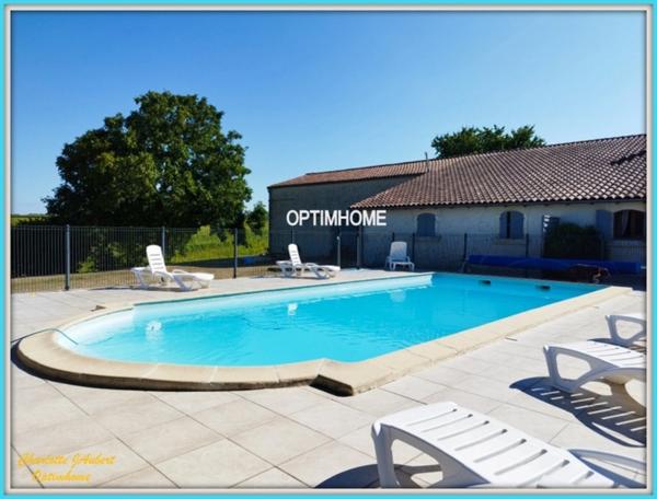 grande maison + gite à vendre 10 pièces Proche de BARBEZIEUX SAINT HILAIRE (16)