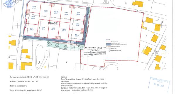 À vendre Terrain 605 m² - Plivot 51150