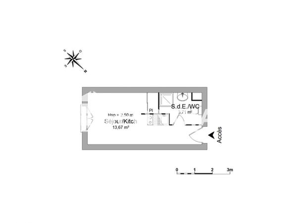 Location Studio 17.38 m² - 20 RUE JEAN JACQUES ROUSSEAU Le Havre 76600