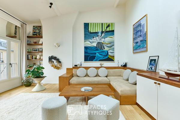 Duplex en dernier étage refait par architecte – Quartier Arts et Métiers