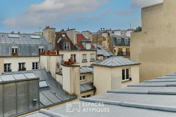 Duplex en dernier étage refait par architecte – Quartier Arts et Métiers