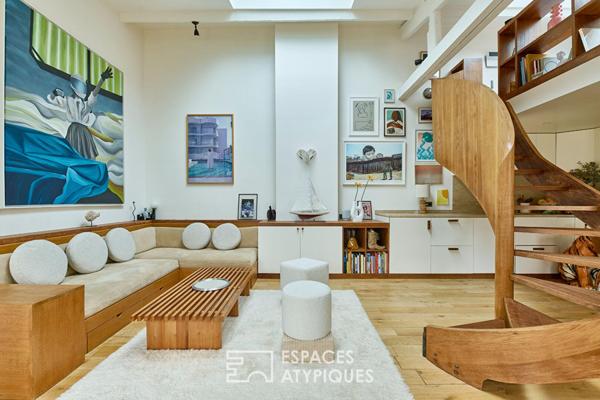 Duplex en dernier étage refait par architecte – Quartier Arts et Métiers