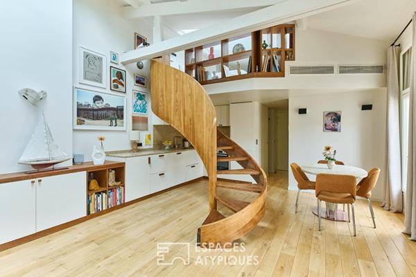 Duplex en dernier étage refait par architecte – Quartier Arts et Métiers