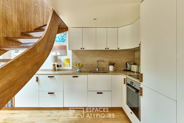 Duplex en dernier étage refait par architecte – Quartier Arts et Métiers