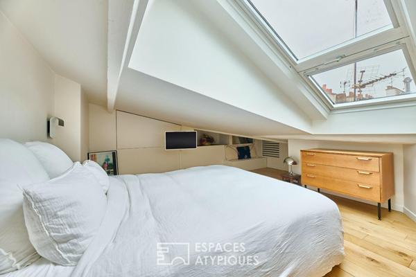 Duplex en dernier étage refait par architecte – Quartier Arts et Métiers