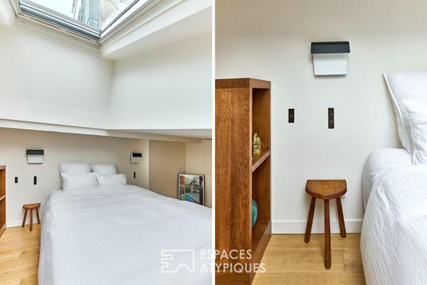 Duplex en dernier étage refait par architecte – Quartier Arts et Métiers