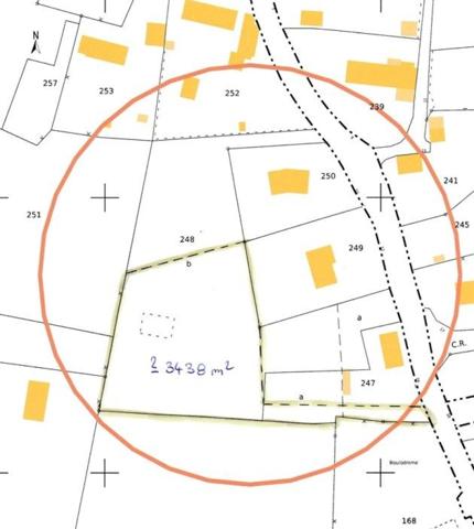 Terrain à bâtir de 3438 m², non viabilisé, La Bazoque