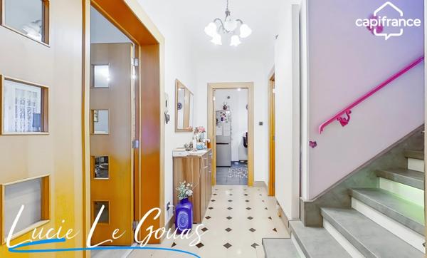 Maison mitoyenne 128 m² à Villerupt – 3 chambres, bureaux, sous-sol complet et grand garage