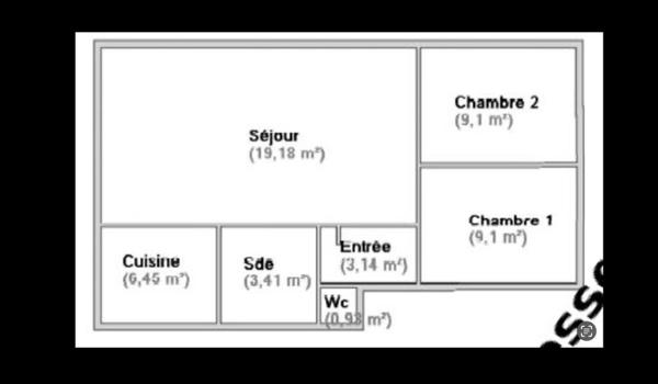 Appartement  3 pièces  METRO 7 LOUIS  ARAGON