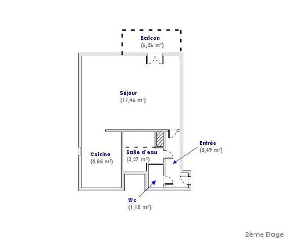 Appartement T1 à vendre  1 pièce - 32,25 m 2   LA ROCHE SUR YON  - 85
