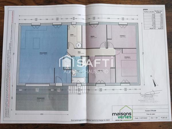 Maison neuve de 2024, 4 chambres, grand jardin piscinable