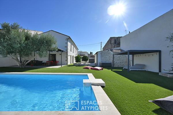 Mas de ville avec piscine et spa