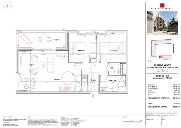 ARCHITECTURES CONTEMPORAINE - 2025 - APPARTEMENTS TYPE 3 - Bordeaux