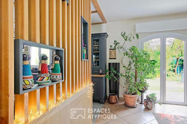 La maison contemporaine avec espace bien être et jardin paysagé