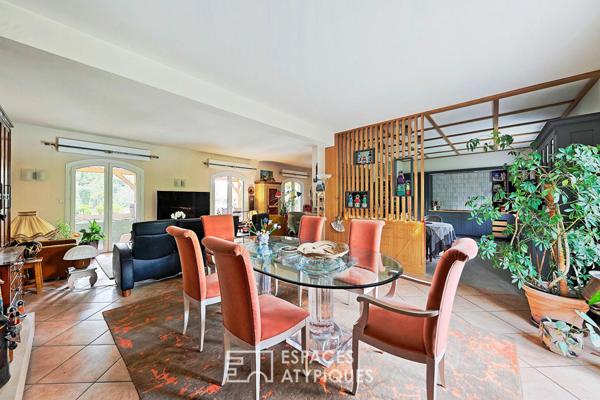 La maison contemporaine avec espace bien être et jardin paysagé