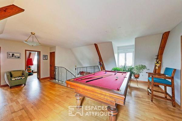 La maison contemporaine avec espace bien être et jardin paysagé