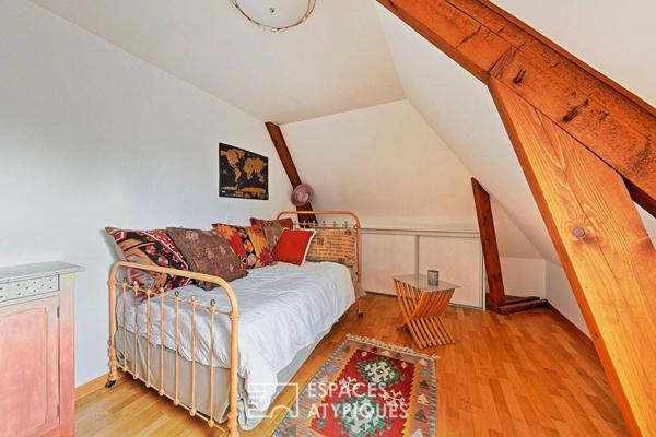 La maison contemporaine avec espace bien être et jardin paysagé