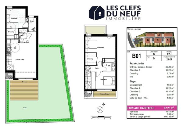 Maison 4 pièces de 83m² + Jardin + 2 Terrasses + 2 Parkings sous-sol ! L'UNION