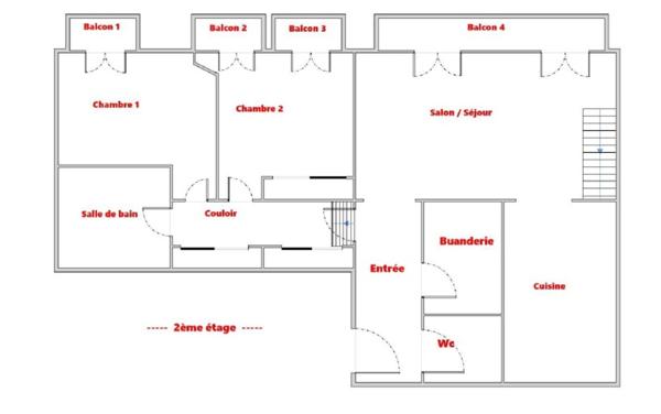 Appartement T4 en DUPLEX
