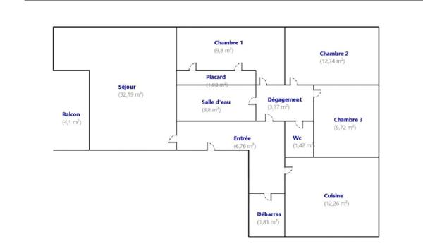 Appartement à vendre T5 MONTBELIARD (25), avec BALCON et GARAGE !