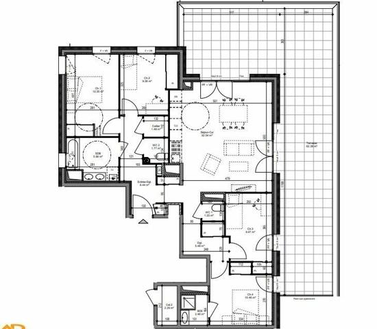 Appartement à vendre    5 pièces • 101,36 m2 Saint-Cassin