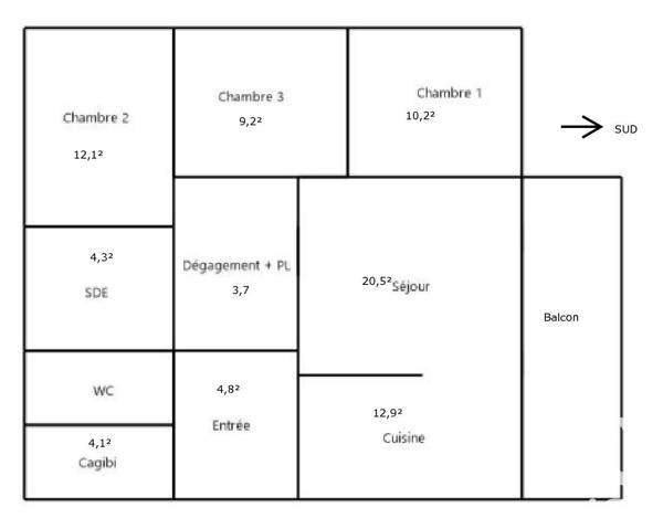 Appartement à vendre 4 pièces 83 m² Rennes