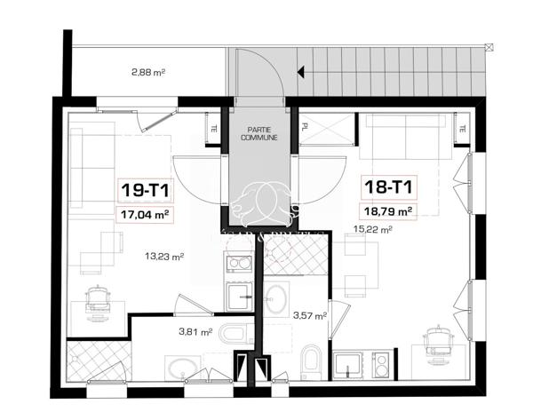Maison de gardien – 4 studios indpendants