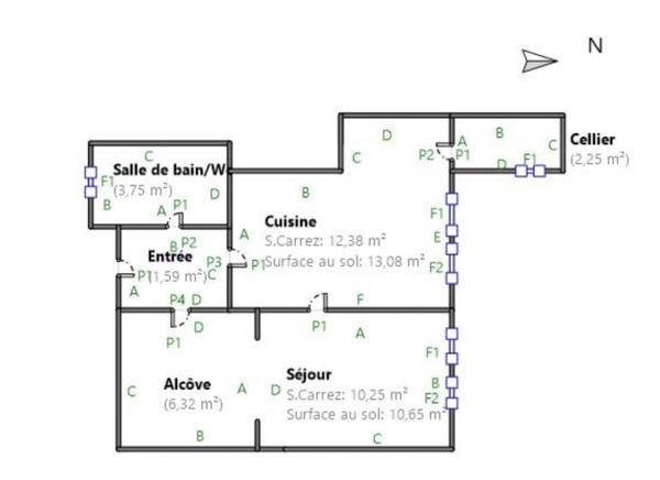 Appartement Lyon 2 pièce(s) 36.54 m2