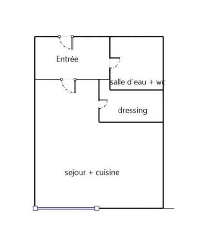 Studio Paris 30.10 m²