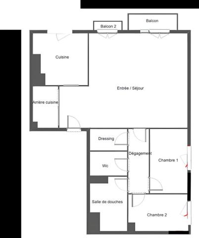 Appartement Joué Lès Tours 2 chambres - 75 m2