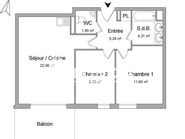 Location Appartement 3 pièces 54.5 m² - Strasbourg 67100