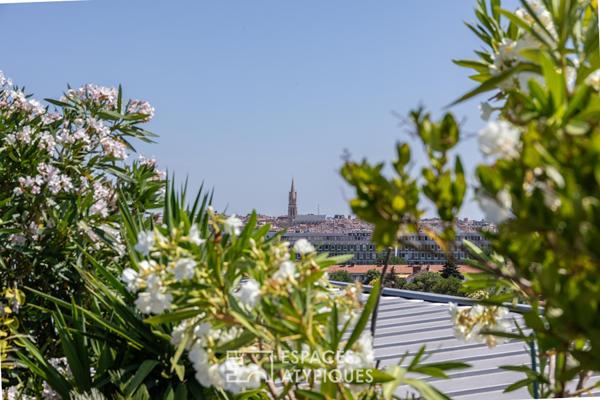 Dernier étage avec rooftop et vue dégagée jusqu’à la mer