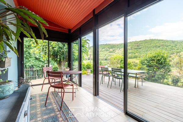Maison de charme en pierre avec vue panoramique