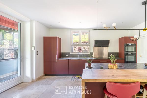 Maison de charme en pierre avec vue panoramique