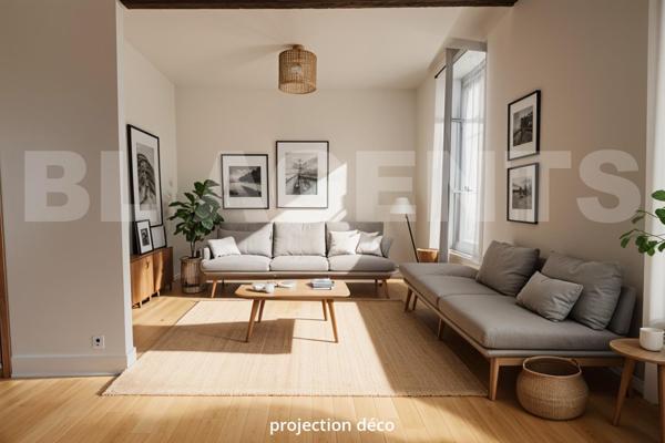 Appartement 47 m² rénové type T3 / 1 chambre - 2 possible / BOX de stockage / Cœur de ville de COULO