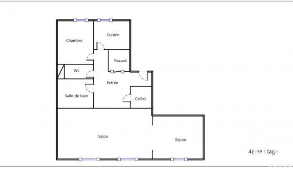 Appartement 3 pièces de 63 m² à Charleville-Mézières (08000)