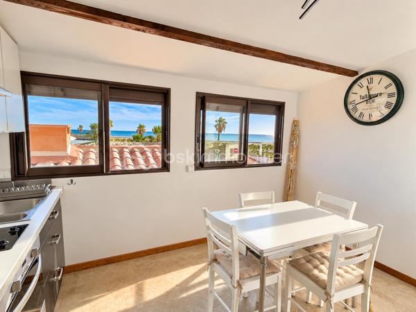 Dans un environnement privilégié, à seulement 2 minutes à pied de la plage, découvrez cette maison bénéficiant d’une belle vue mer, située à proximité du port et des commerces de proximité.

La maison se compose :
Au rez-de-chaussée :
    une pièce de vie faisant office de salon et coin nuit,
    une salle d’eau,
    des WC séparés,
    une chambre donnant directement sur une terrasse.

À l’étage :
    une chambre,
    une cuisine avec vue mer, ouvrant sur une terrasse également agrémentée d’une vue mer.

Les atouts :
     1 PLACE DE PARKING
    🌊 Belle vue mer
    🏖️ Plage à 2 minutes à pied
    ⚓ Proche du port
    🛍️ Commerces de proximité
    🌿 2 Terrasses
    🛏️ 6 couchages
    🪑 Vendue meublée
    ⭐ Emplacement privilégié

Un bien rare, idéal pour profiter pleinement du bord de mer ou développer une activité locative saisonnière.